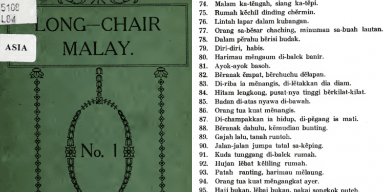 Koleksi Teka – teki Melayu Tahun 1918 Ini Begitu Halus dan 